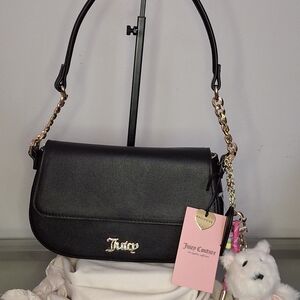 Juicy Couture Black Shoulder Bag With Custom Charms (BRAND NEW)